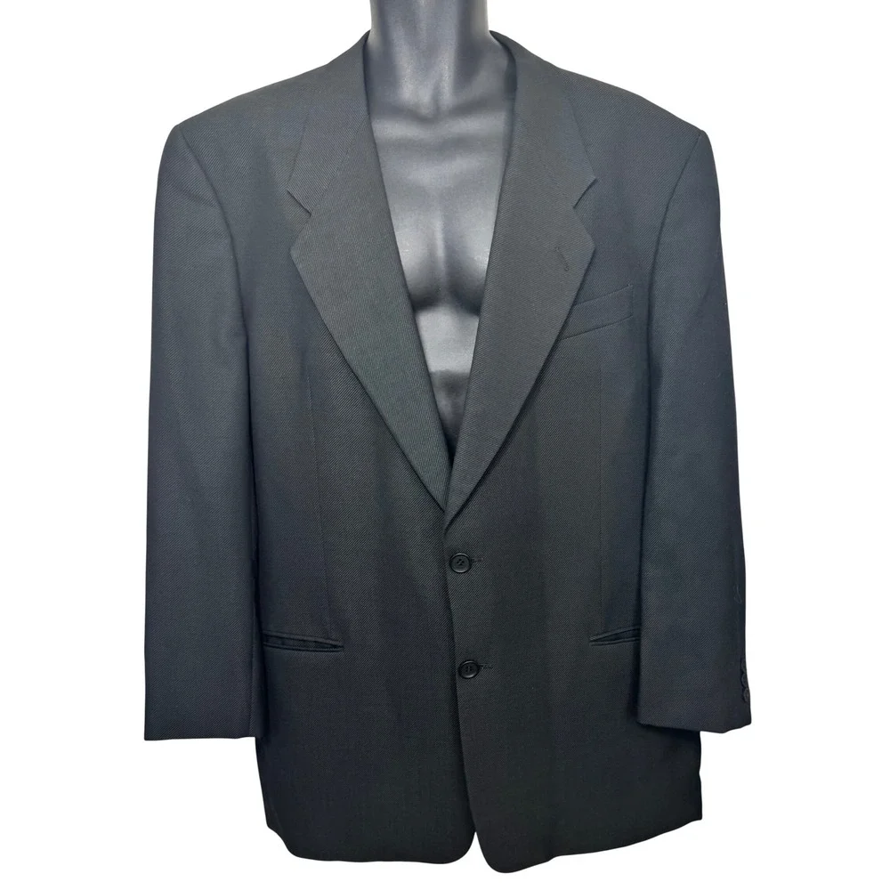 Giorgio Armani Le Collezioni 44L Suit Jacket 85% Virgin Wool Silk Italy